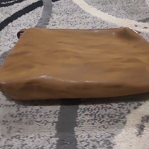 Joy Susan Shoulder bag Faux Suede W/Wristlet NWOT brown